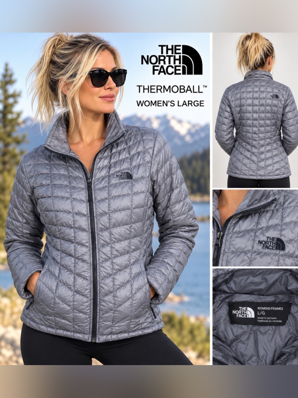 The North Face Women's large Thermoball Jacket — Gray